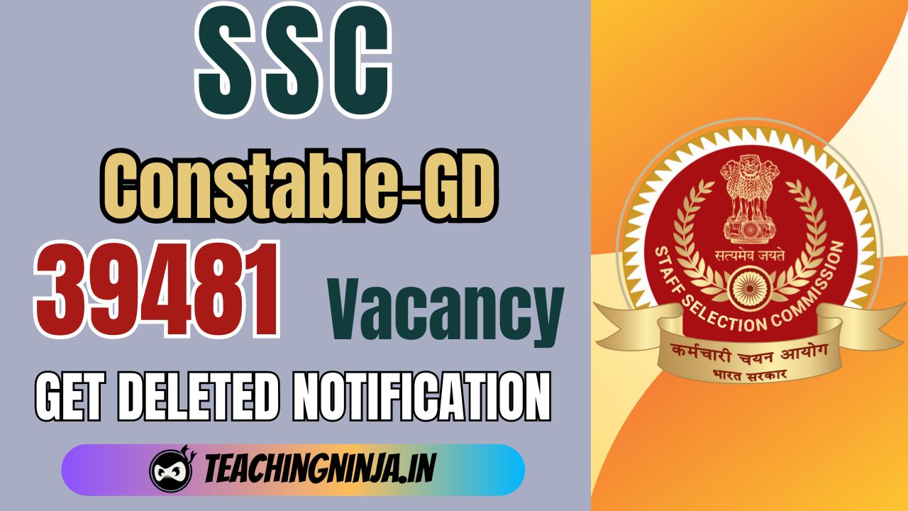 SSC Constable GD 39481 Posts Recruitment 2025