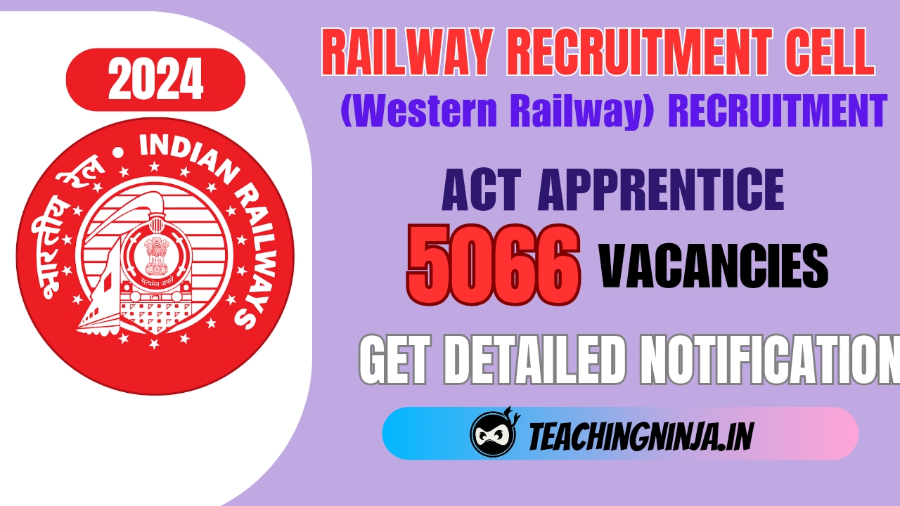 RRC Western Railway Act Apprentice 5066 Posts