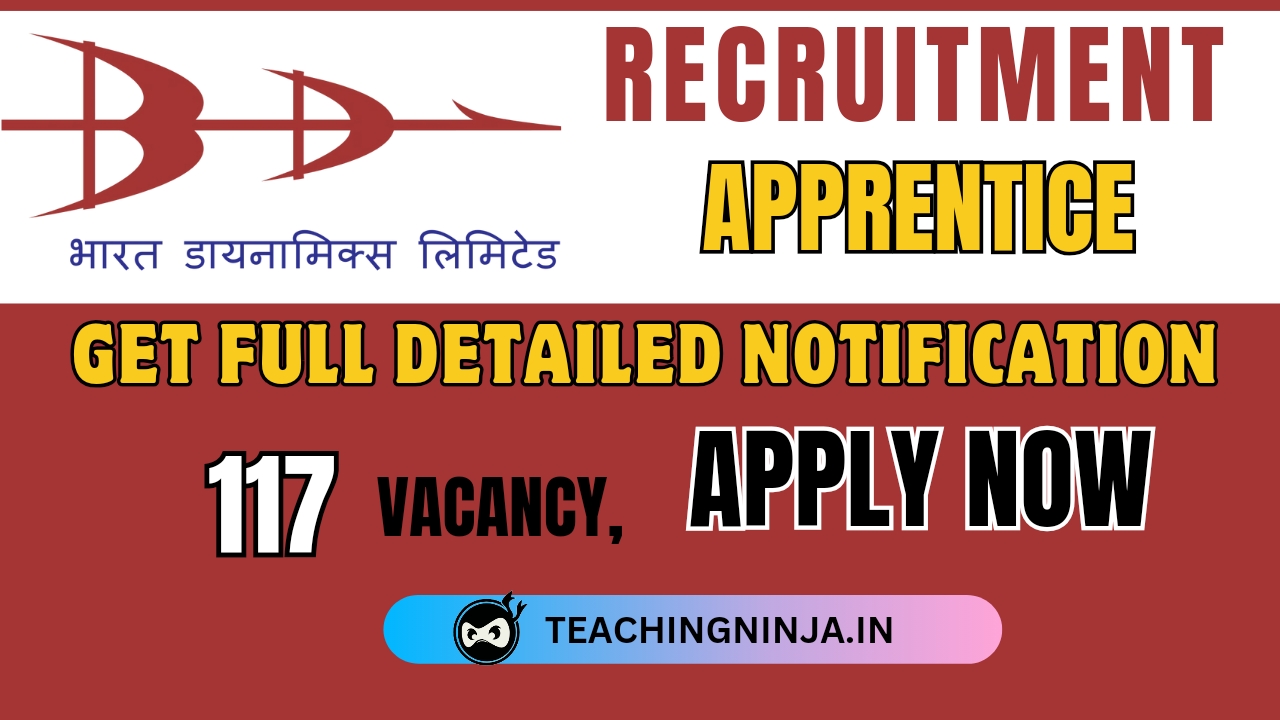 BDL Apprentice 117 Posts Recruitment 2024