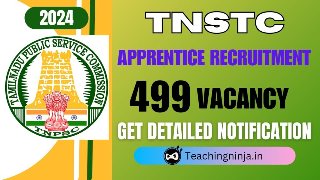 TNSTC Apprentice 499 Posts Recruitment 2024