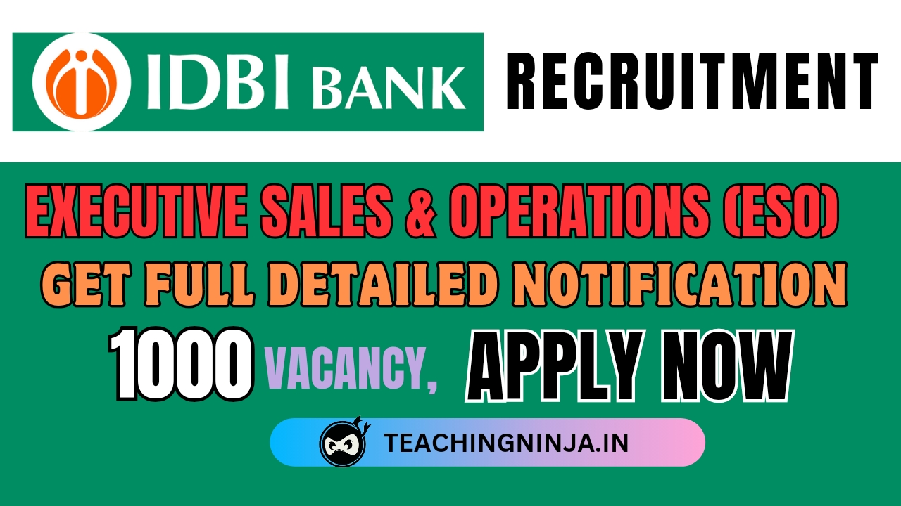 IDBI Executive 1000 Posts Recruitment 2024