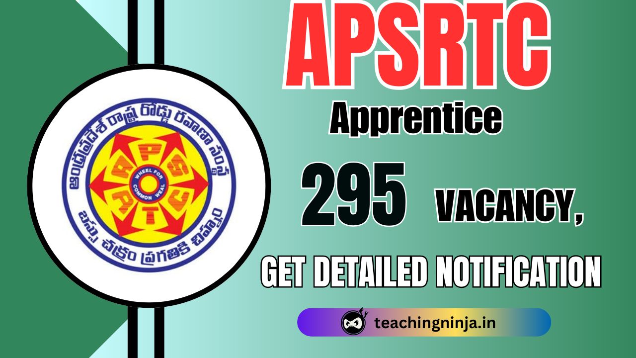 APSRTC Apprentice 295 posts Recruitment