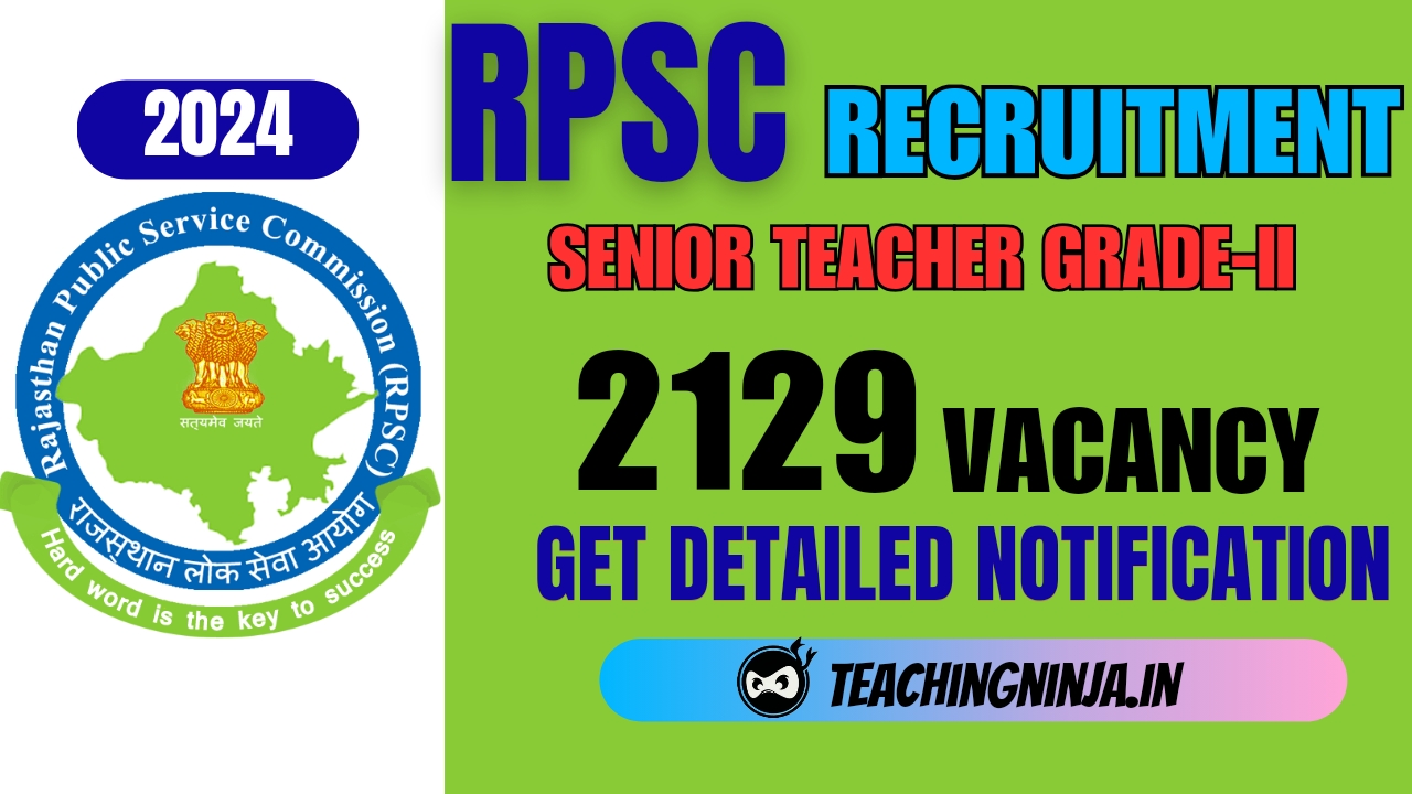 RPSC Sr Teacher Grade II 2129 Posts Recruitment