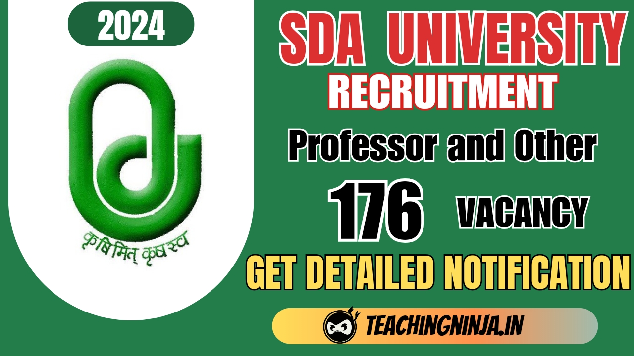 SDAU Assistant Professor and Other 176 Posts