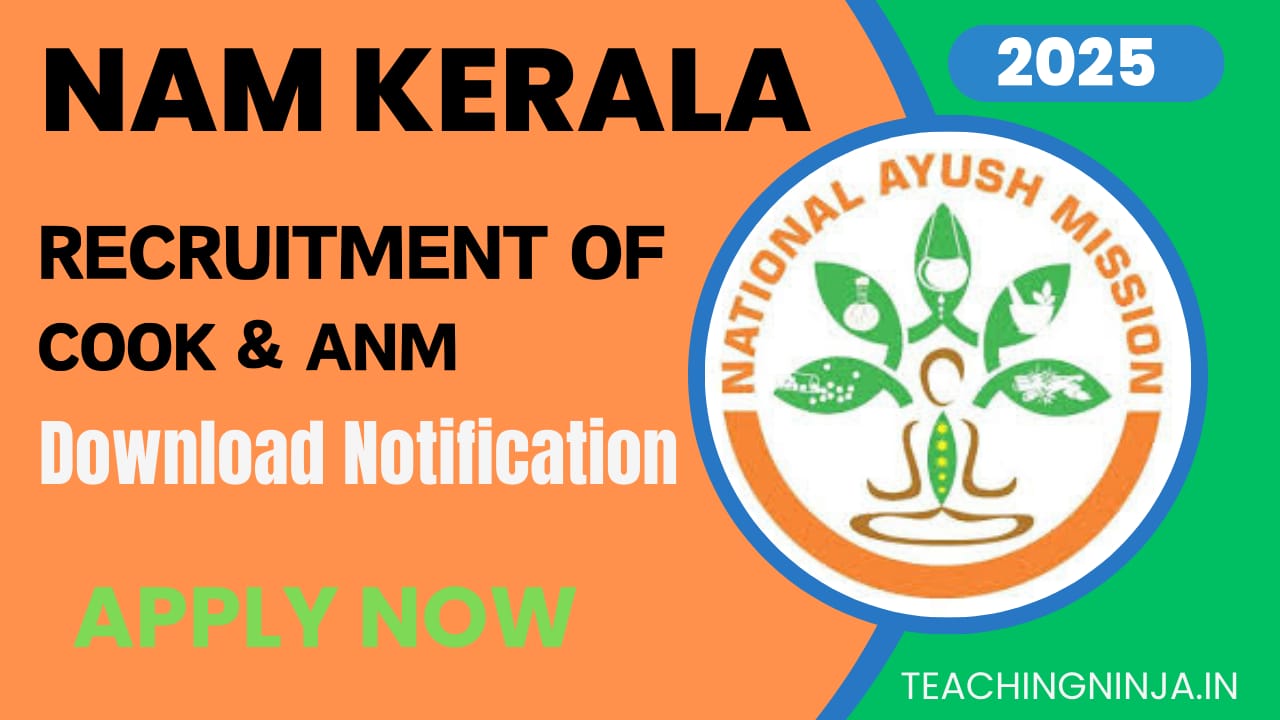 NAM Kerala Cook & ANM Notification 2025