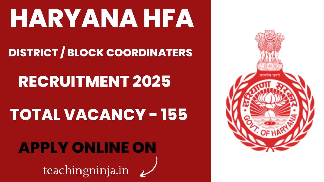 Haryana HFA Coordinators Recruitment 2025