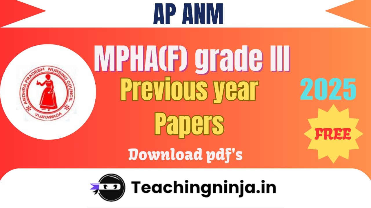 AP ANM Previous Year Papers 2020 and Exam Pattern