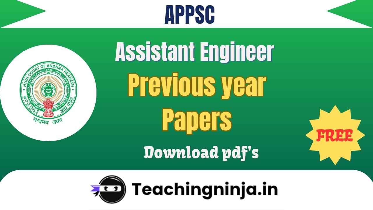 APPSC AE Total Previous Year Papers 2022 to 2026