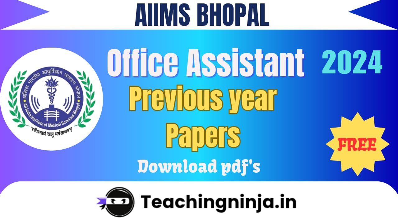 AIIMS Bhopal Office Attendant Question Paper 2023