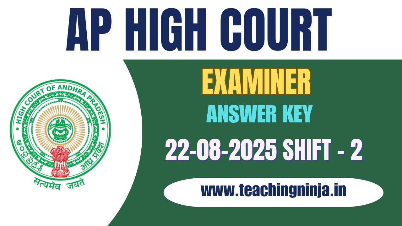 AP HC Examiner 2025 Question paper with key