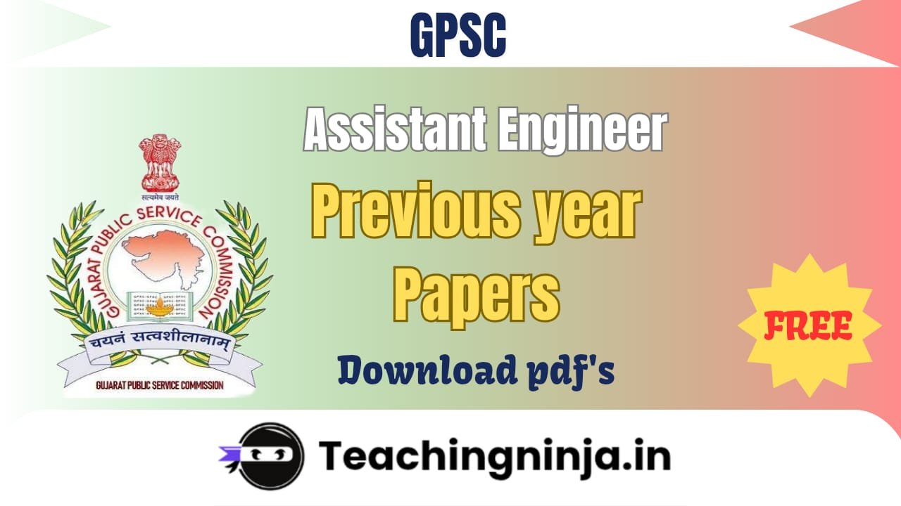 GPSC Assistant Engineer Question Papers 2025 pdf