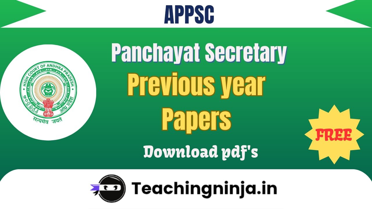 APPSC Group 3 Previous Year Papers 2025