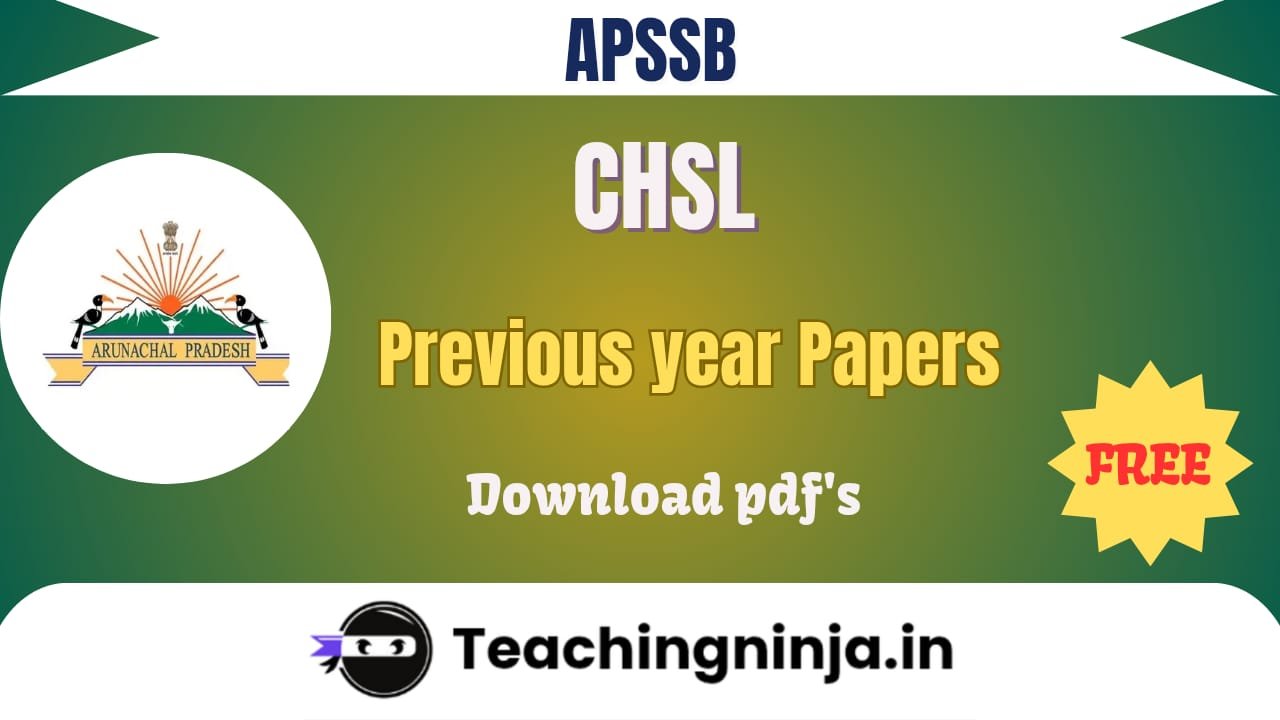 APSSB CHSL Previous Year Question Papers 2024