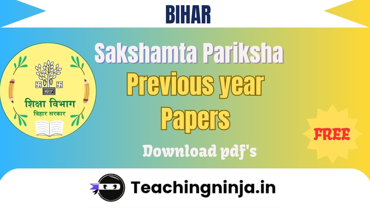 Bihar Sakshamta Pariksha Previous Year Paper 2024