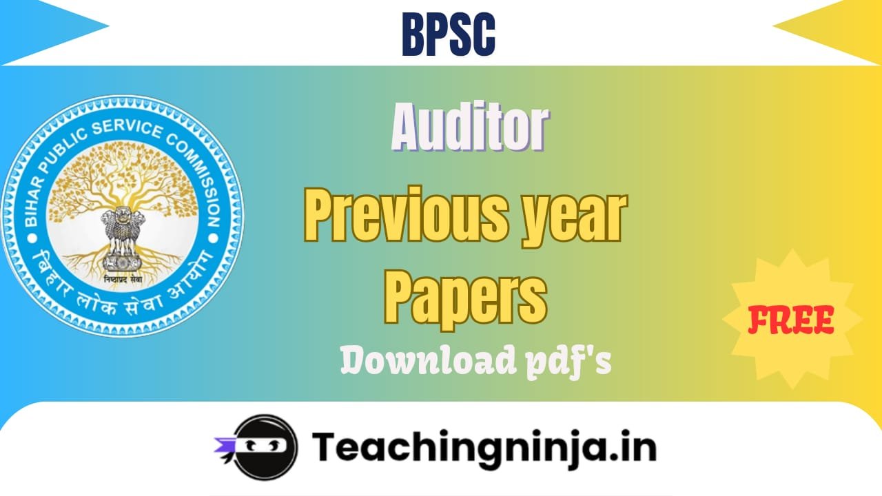 BPSC Auditor Previous Year Papers 2021 download pdf