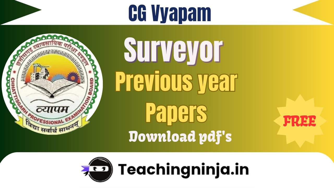 CG Vyapam Surveyor Previous Question Papers 2017