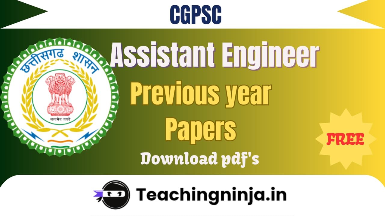 Chhattisgarh AE Previous Year Papers 2024 pdf link