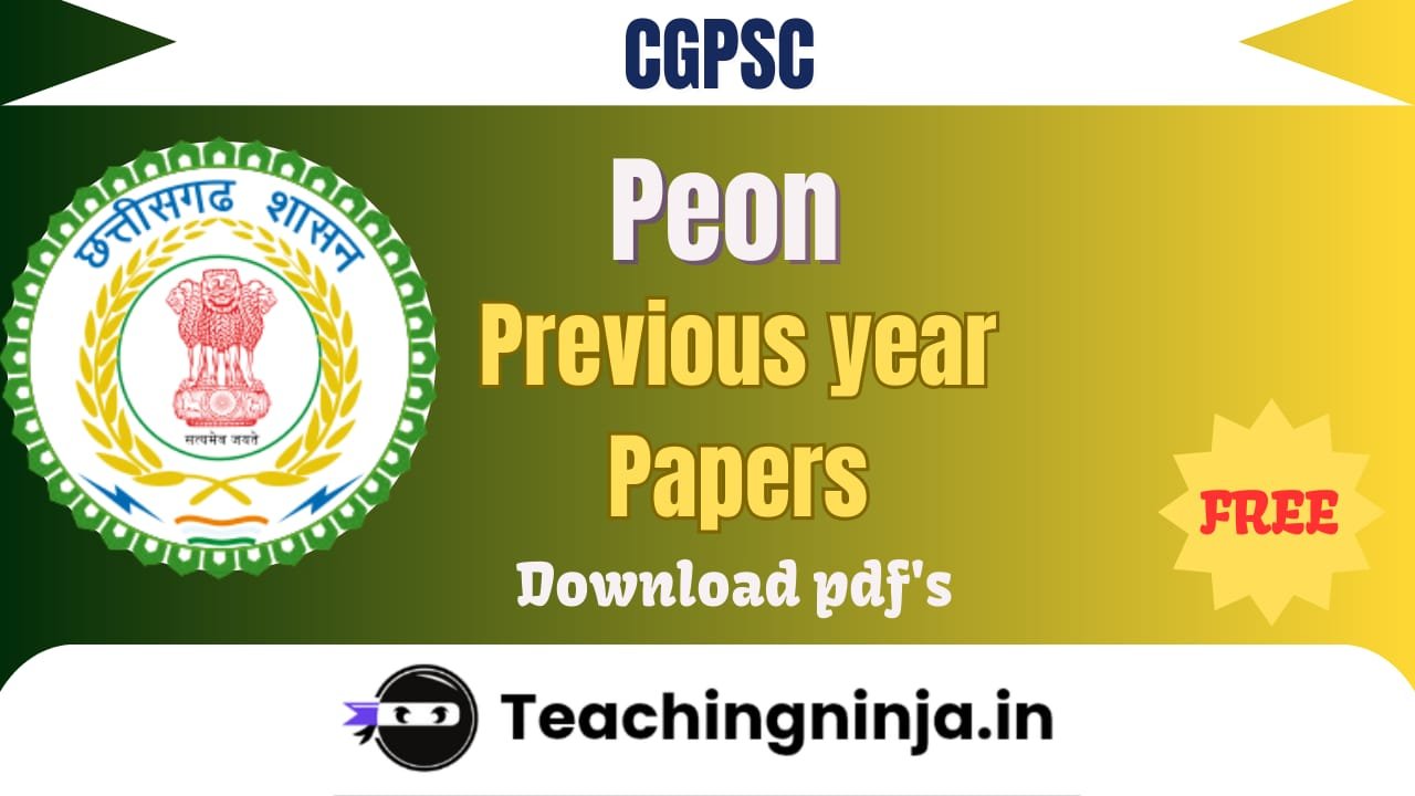 CGPSC Peon Previous Papers 2022 Download link