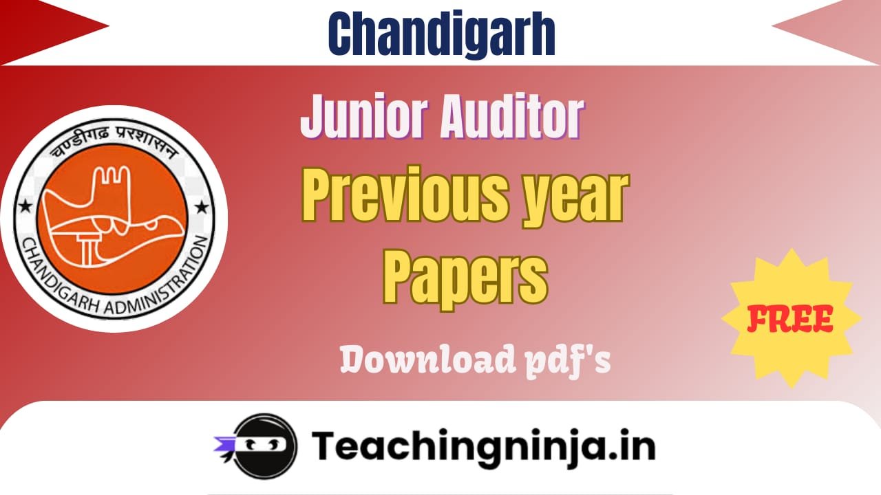 Chandigarh Junior Auditor Previous Papers 2023