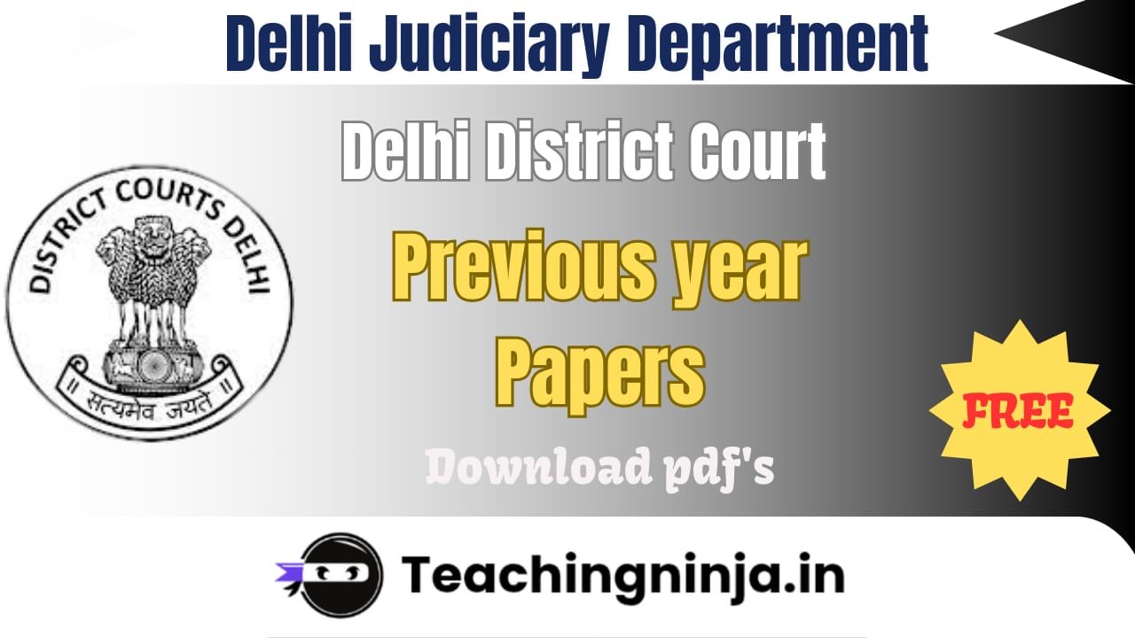 Delhi District Court Group C Previous Papers 2017