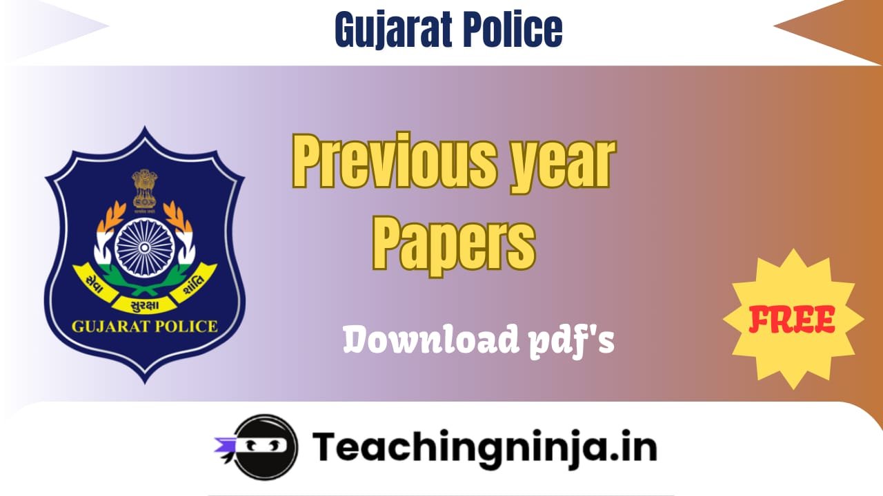 Gujarat Police Previous Paper 2022 Available Here