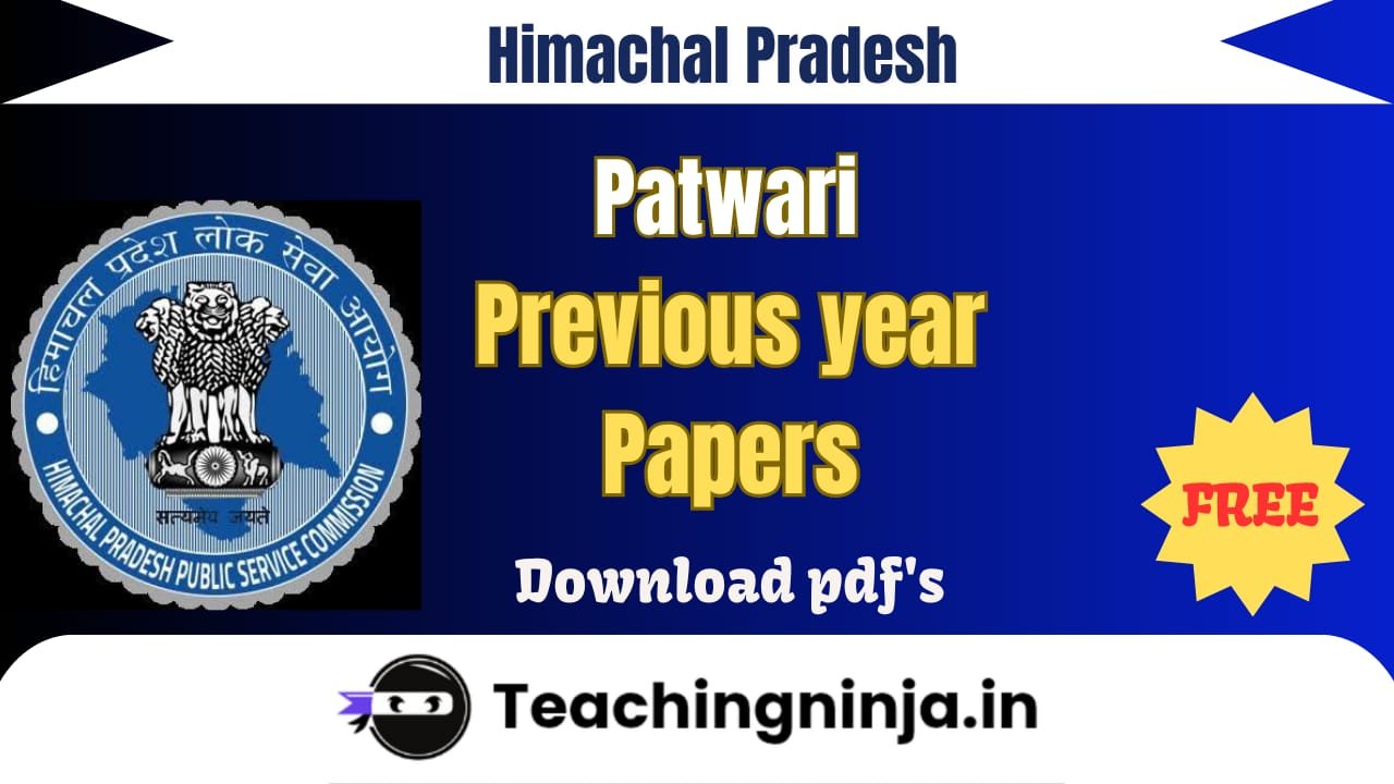 HP Patwari 2019 Previous Question Papers pdf link