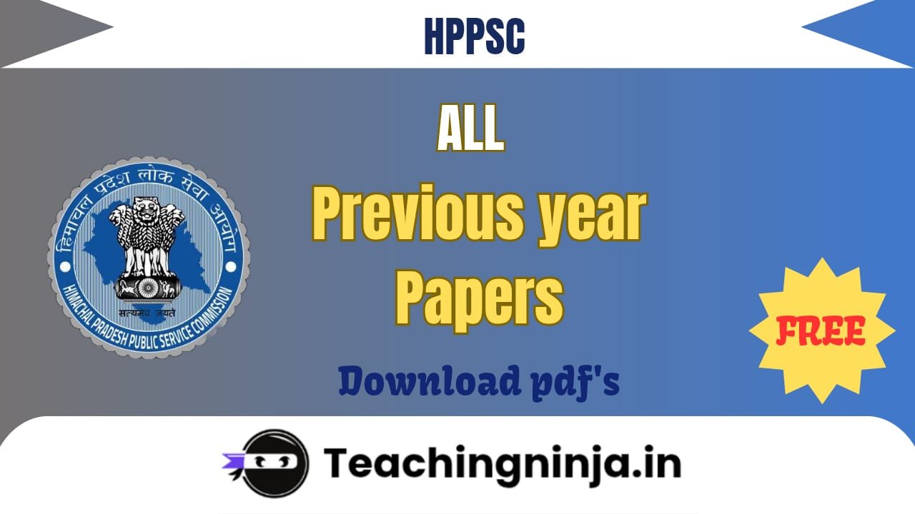 HPSSC All sets Previous Question Papers 2018