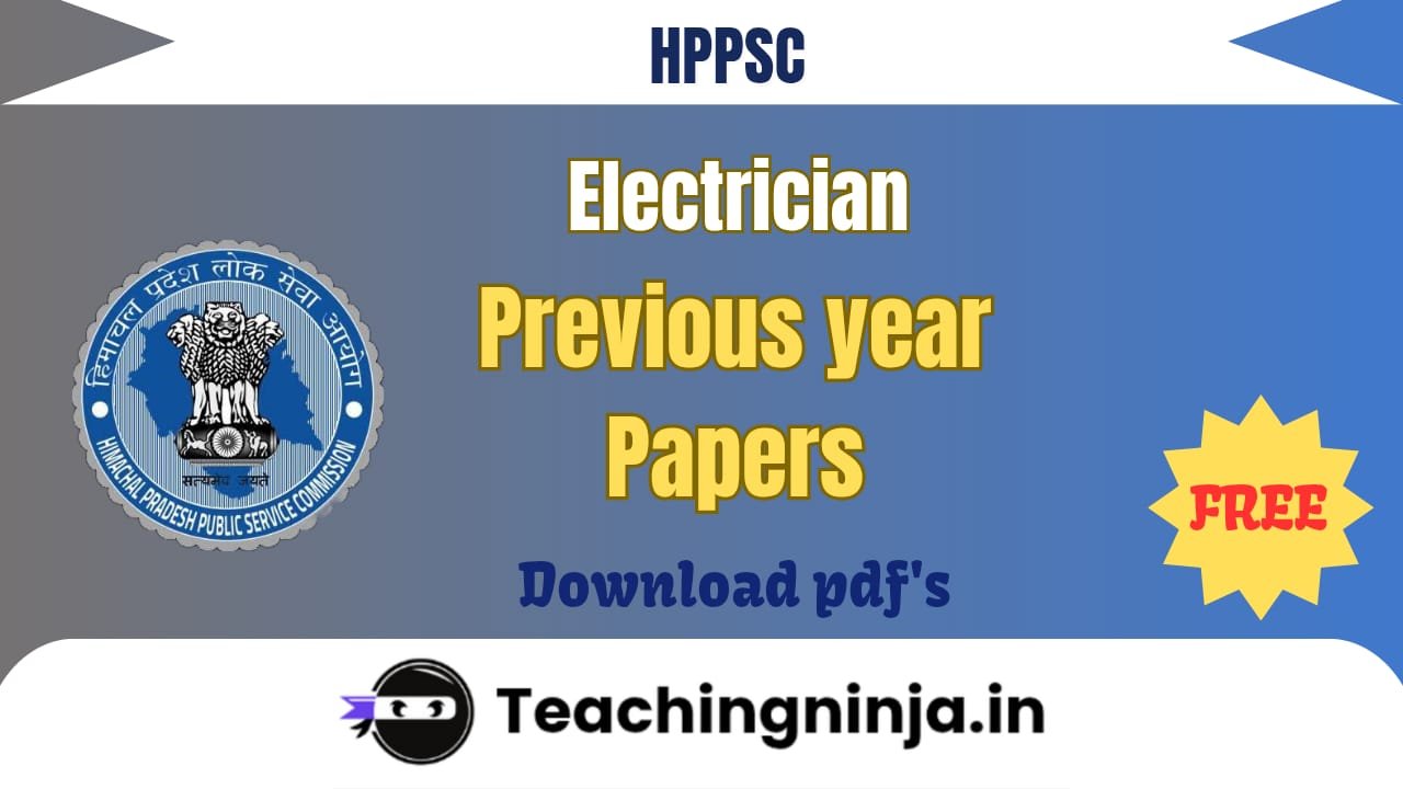 HPSSC Electrician Previous Papers 2022 Download