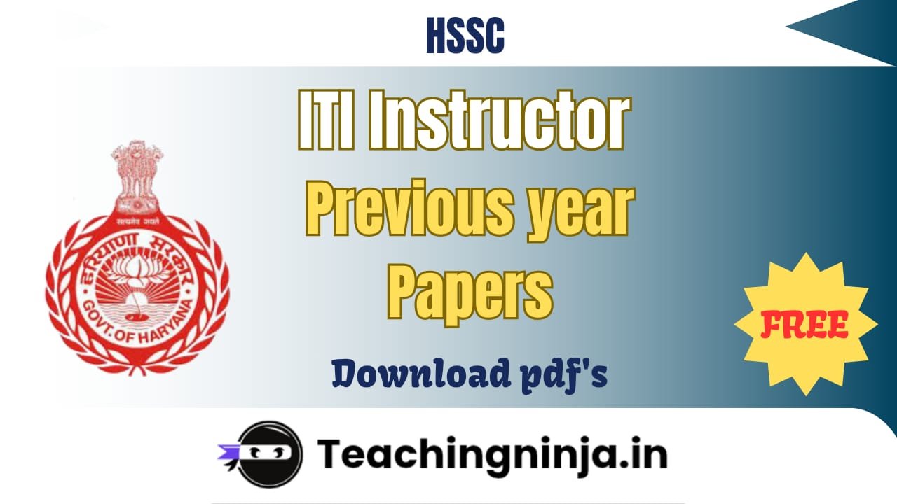 HSSC JE Previous Question Papers 2024 to 2018 pdf