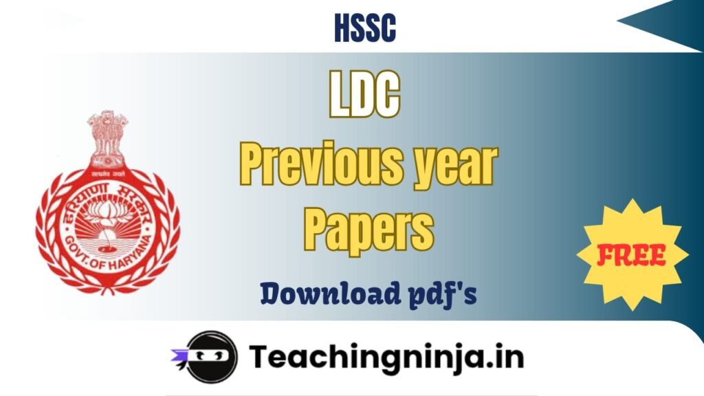 HSSC LDC Previous Question Papers 2020 pdf link
