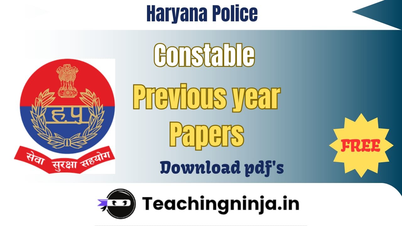 Previous Papers of Haryana Police Constable 2025