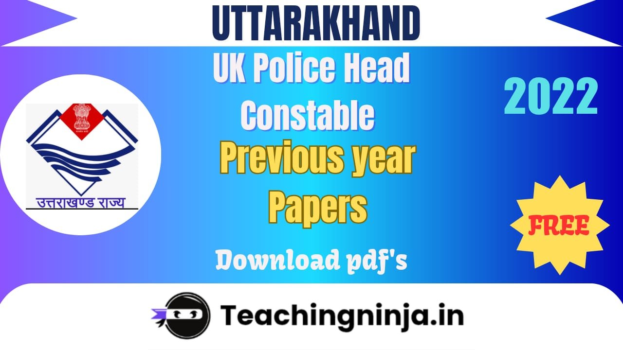 UK Police Head Constable Previous Year Paper 2022