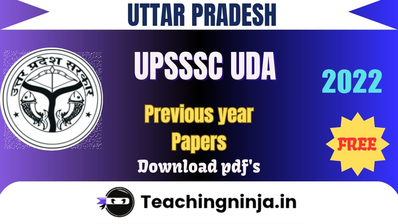 UPSSSC UDA Previous Year Paper 2015 Free Download