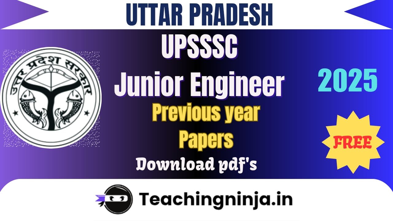 UPSSSC Junior Engineer 2025 Previous Papers Free