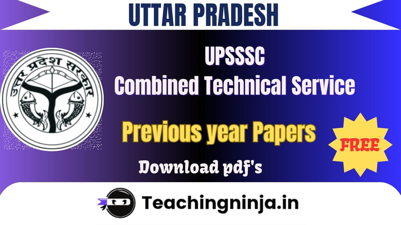 UPSSSC Combined Technical Service 2023 Previous Paper