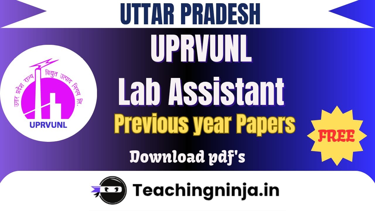 UPRVUNL Lab Assistant 2022 Previous Papers Free Download
