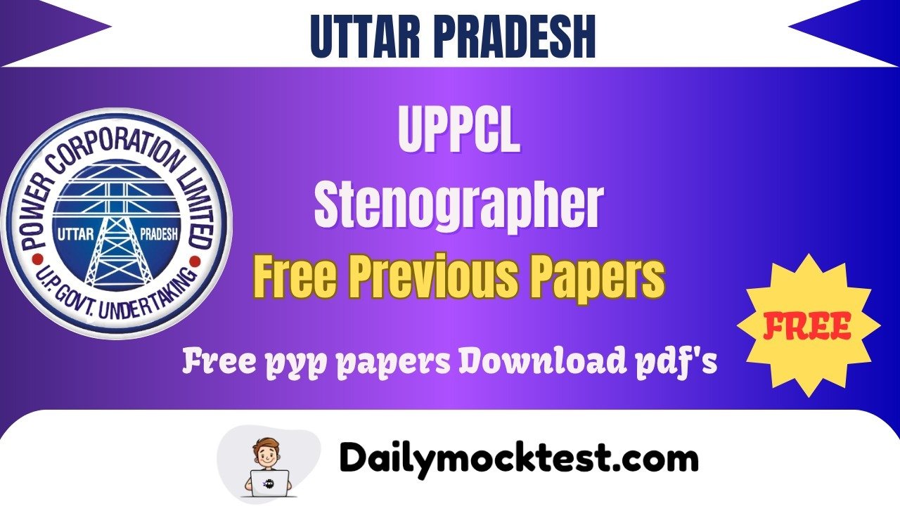 UPPCL Stenographer 2018 Previous Paper Free Pdf Download