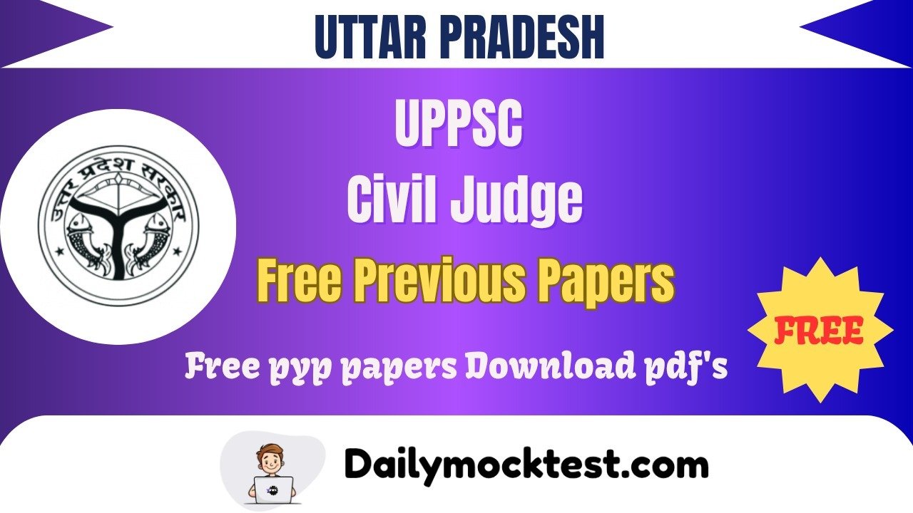 UPPSC Civil Judge 2023 Previous Papers Free Pdf Download