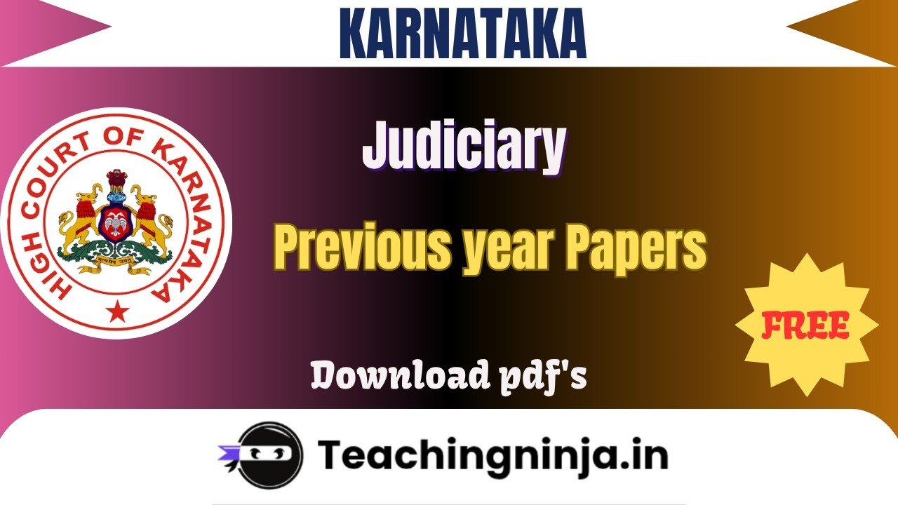 Karnataka Judiciary Upto 2023 Previous Papers Pdf Free Download