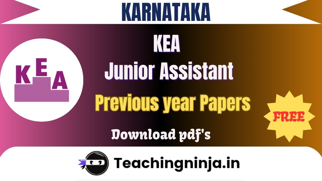 KEA Junior Assistant 2023 Previous Paper Download Free Pdf