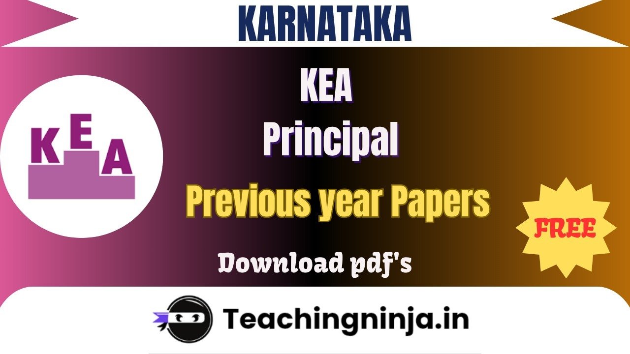 KEA Principal 2023 Previous Papers Download Free Pdf