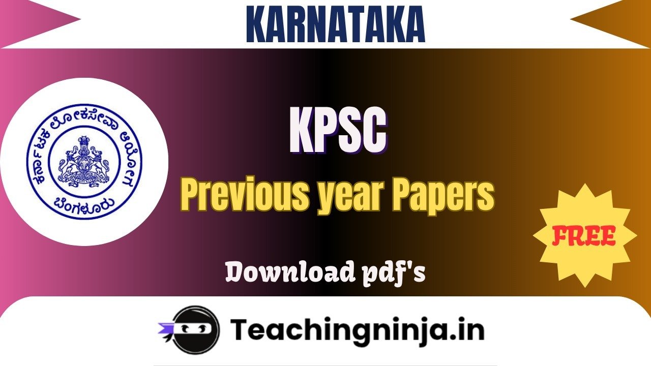 KPSC 2023 Previous Question Papers Download Free Pdfs