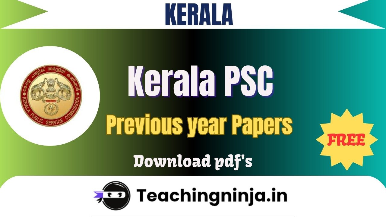 Kerala PSC 2021 Previous Papers Download Free Pdf