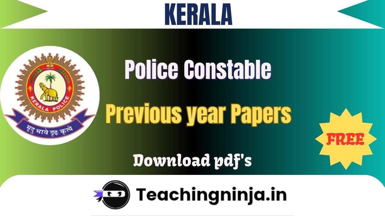 Kerala Police Constable Upto 2022 Pyps Free Pdf Download