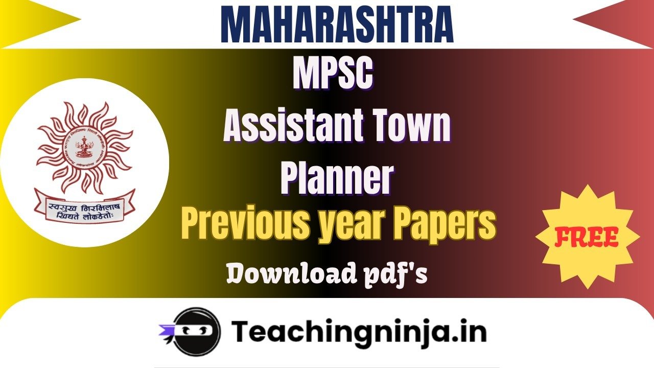 MPSC Assistant Town Planner 2025 Pyps Pdf Free Download