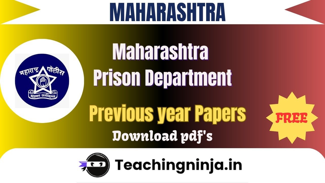 Maharashtra Prison Department Upto 2025 Pyp Free Pdf Download