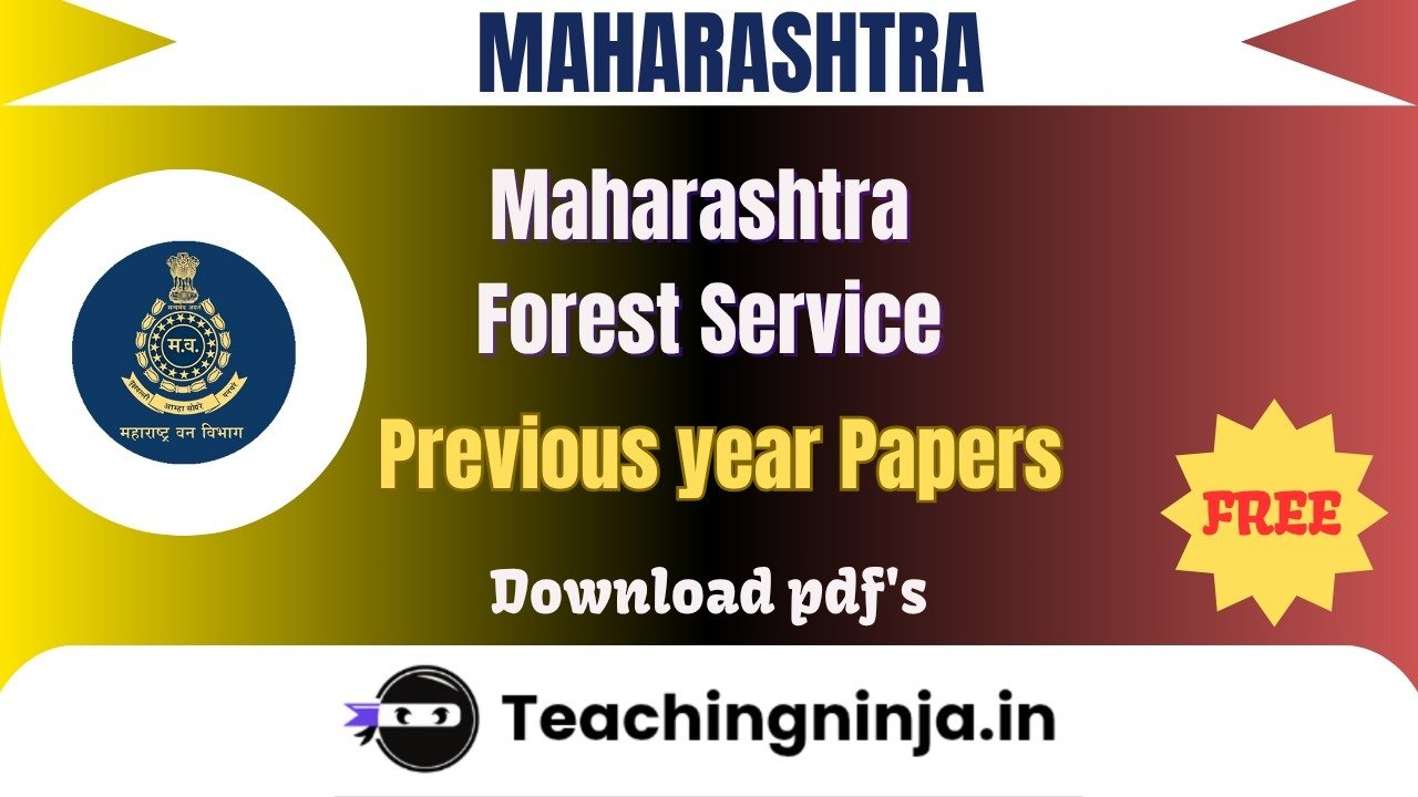 Maharashtra Forest Service Upto 2025 Pyps Free Pdf Download