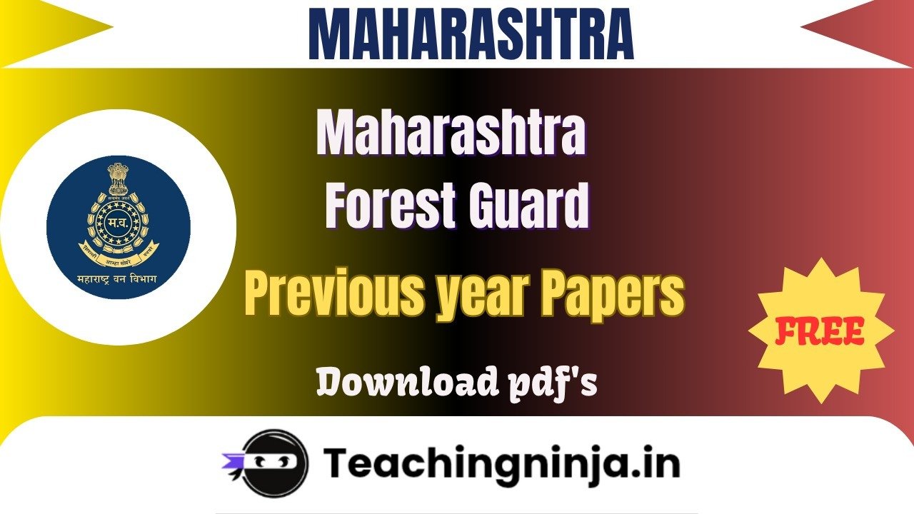Maharashtra Forest Guard 2023 Previous Papers Pdf Free Download