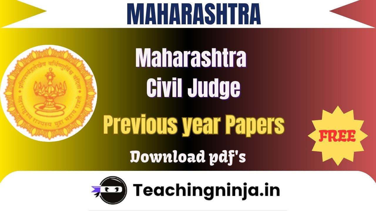 Maharashtra Civil Judge 2023 Previous Papers PDFs Free Download