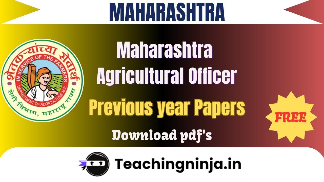 Maharashtra Agricultural Officer 2022 Pyps Free Pdfs Download